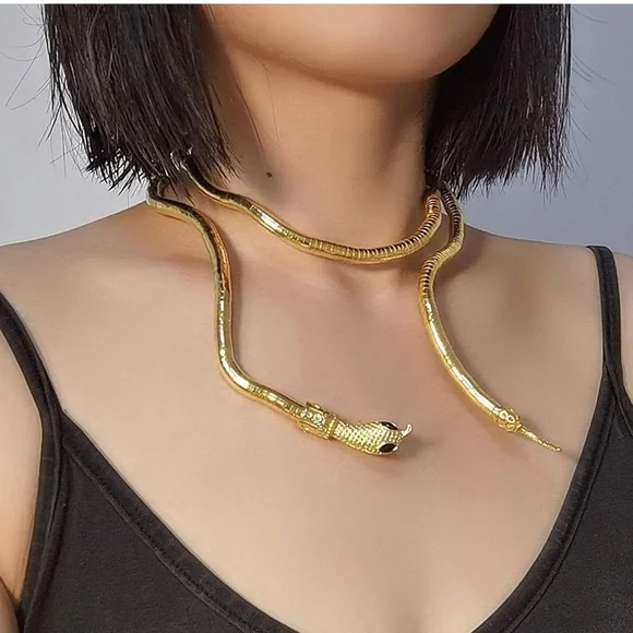 Snake Necklace For Adjustable Punk Snake Choker Snake Bracelet Hollween Jewelry - Picture 13 of 16